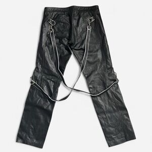 Vintage NorthBound Leather black reflective bondage pants
